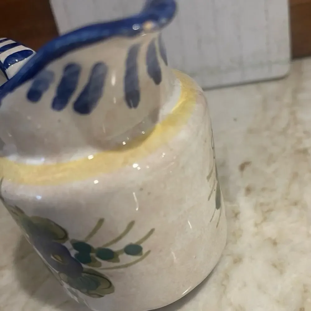 Italian handpainted creamer 4”